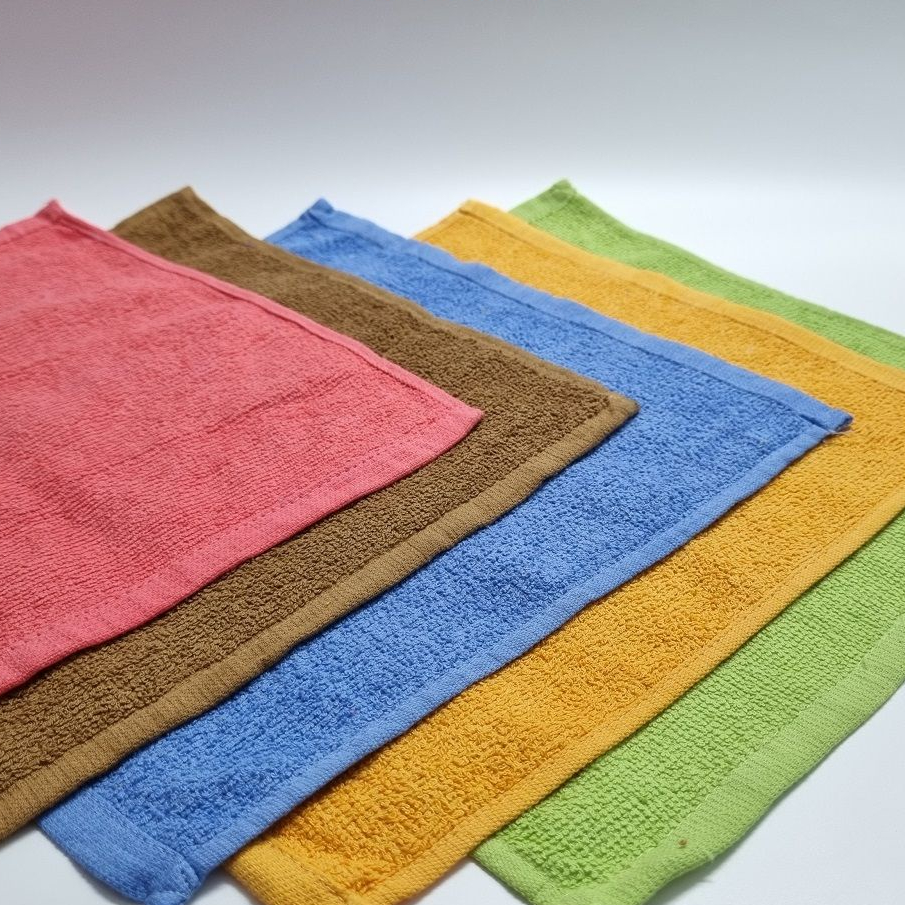 Khăn Vuông, Khăn Lau Tay 100% Cotton 30x30cm, Khăn Thấm Nước, Nhanh Khô, Nhiều Màu