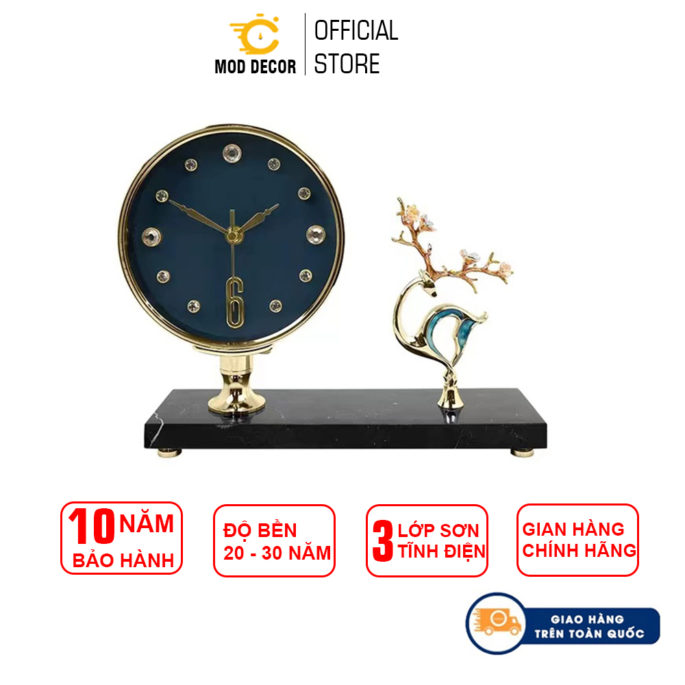 Đồng hồ để bàn decor trang trí cao cấp Mod Decor phong cách hiện đại mã 21087