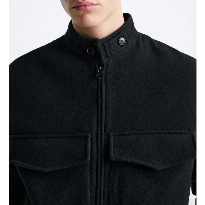 Áo khoác dạ Zara authentic WOOL BLEND BOMBER size S