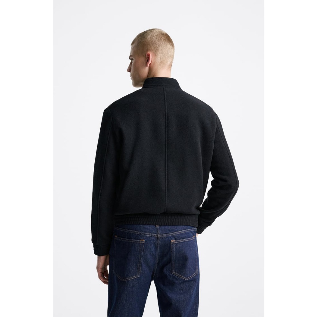 Áo khoác dạ Zara authentic WOOL BLEND BOMBER size S