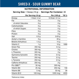Pre workout Applied Nutrition Shred X 300g
