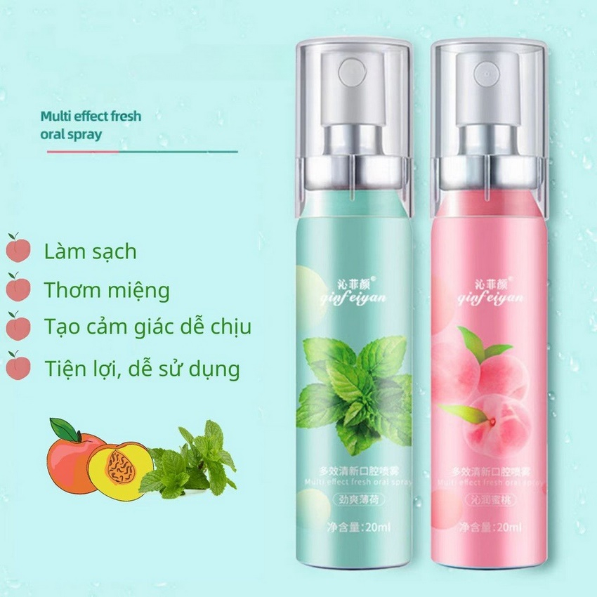 Xịt Thơm Miệng QINFEIYAN Hoa Quả Thơm miệng sạch sẽ thơm tho ILY