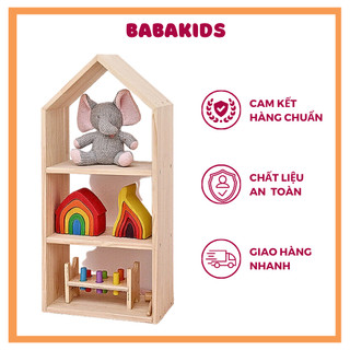 Kệ để đồ chơi cho bé, kệ trang trí phòng ngủ cho bé hình ngôi nhà bằng gỗ cao cấp