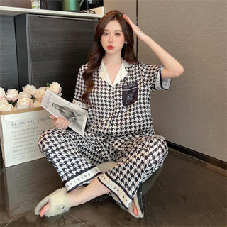 Bộ Lụa Mặc Nhà Đồ Pijama Nữ Chất Lụa Cao Cấp Mát Mềm Mịn ELSA PIJAMA