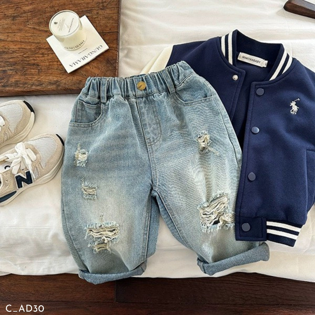 Áo khoác bomber cho bé trai EMBES KIDS, áo khoác mùa đông trẻ em từ 11kg đến 31kg