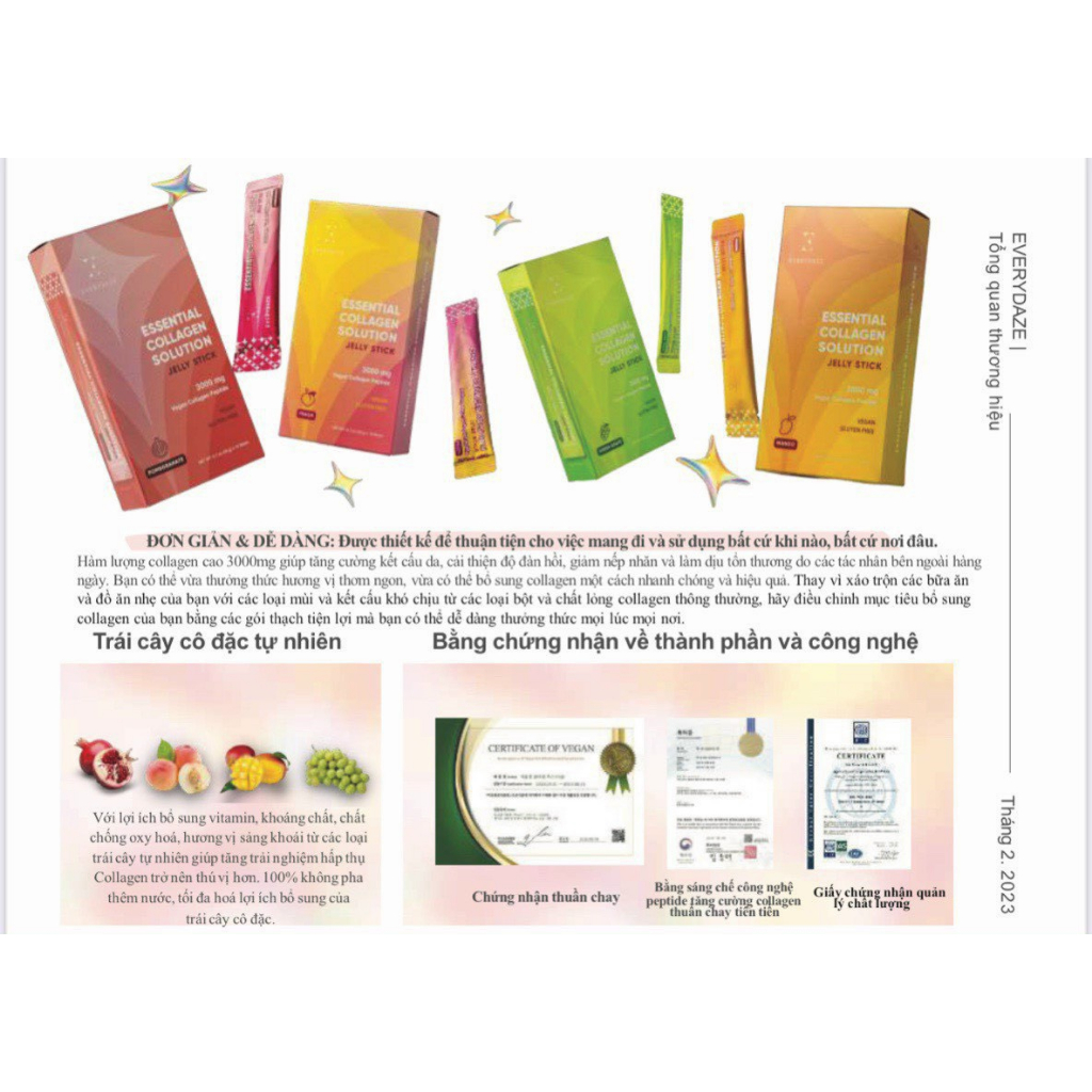 Thạch COLLAGEN SOLUTION JELLY STICK Everydaze