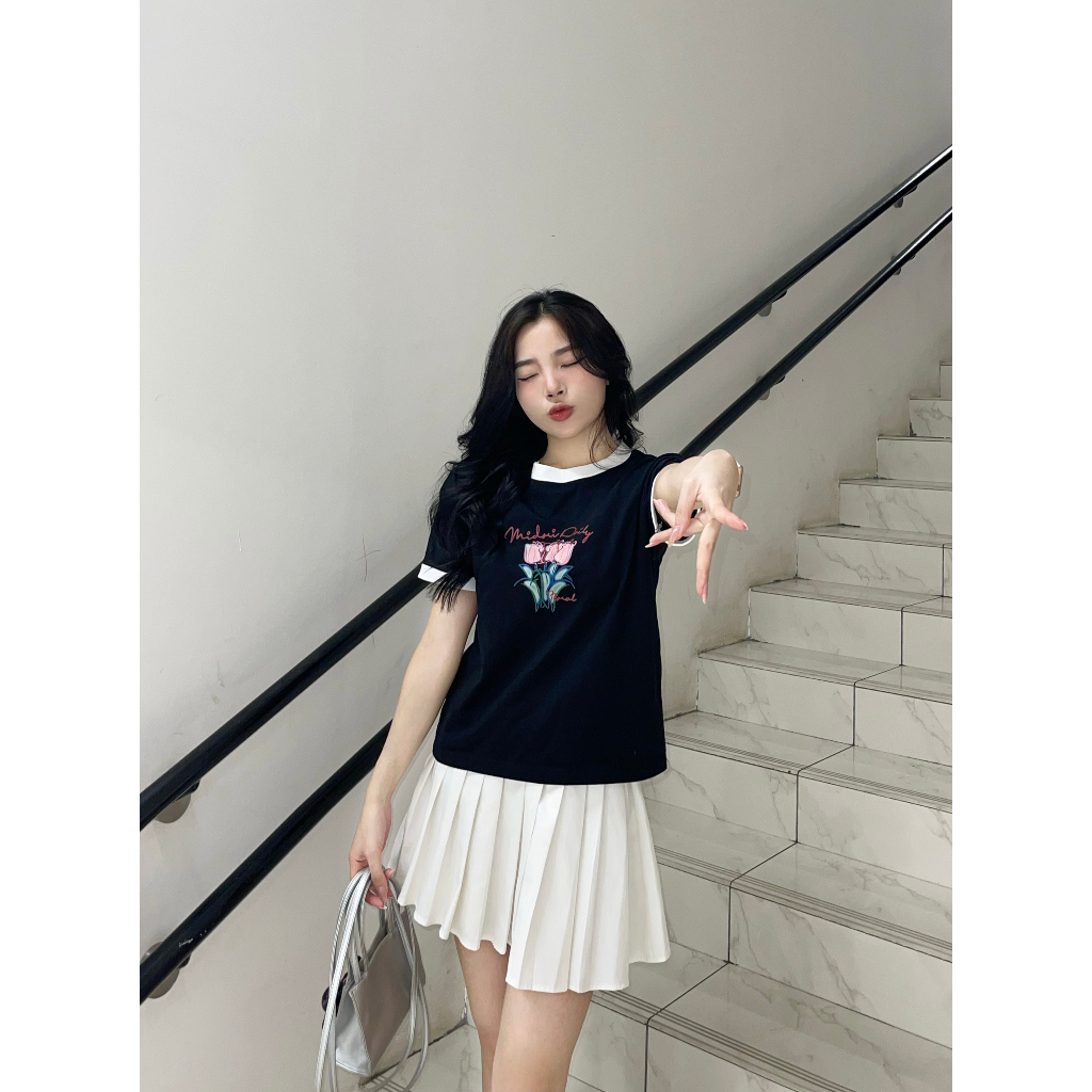 Áo thun Baby Tee DAISY unisex phông Nam Nữ Local Brand Chính Hãng MIDORI FOR MAN