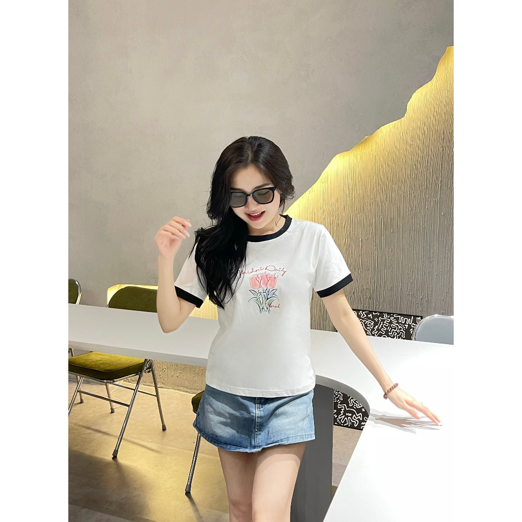 Áo thun Baby Tee DAISY unisex phông Nam Nữ Local Brand Chính Hãng MIDORI FOR MAN