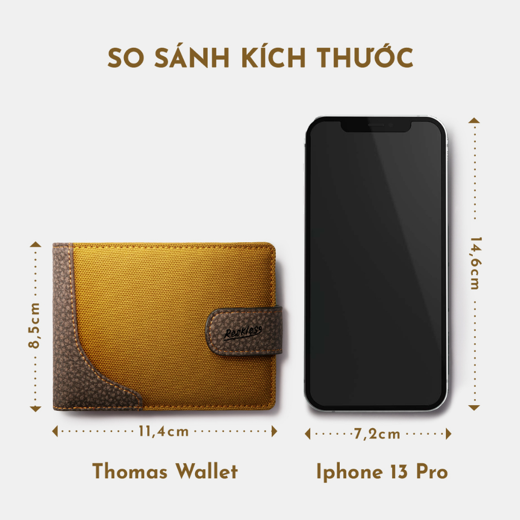 Ví Vải Gập Ngang Phối Da Thomas Wallet Reckless (4 màu) - Thomas Wallet - Vải Polyester Kháng Nước