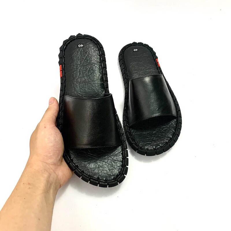 DÉP DA BÒ THẬT - đế khâu chắc chắn( ảnh thật cuối)