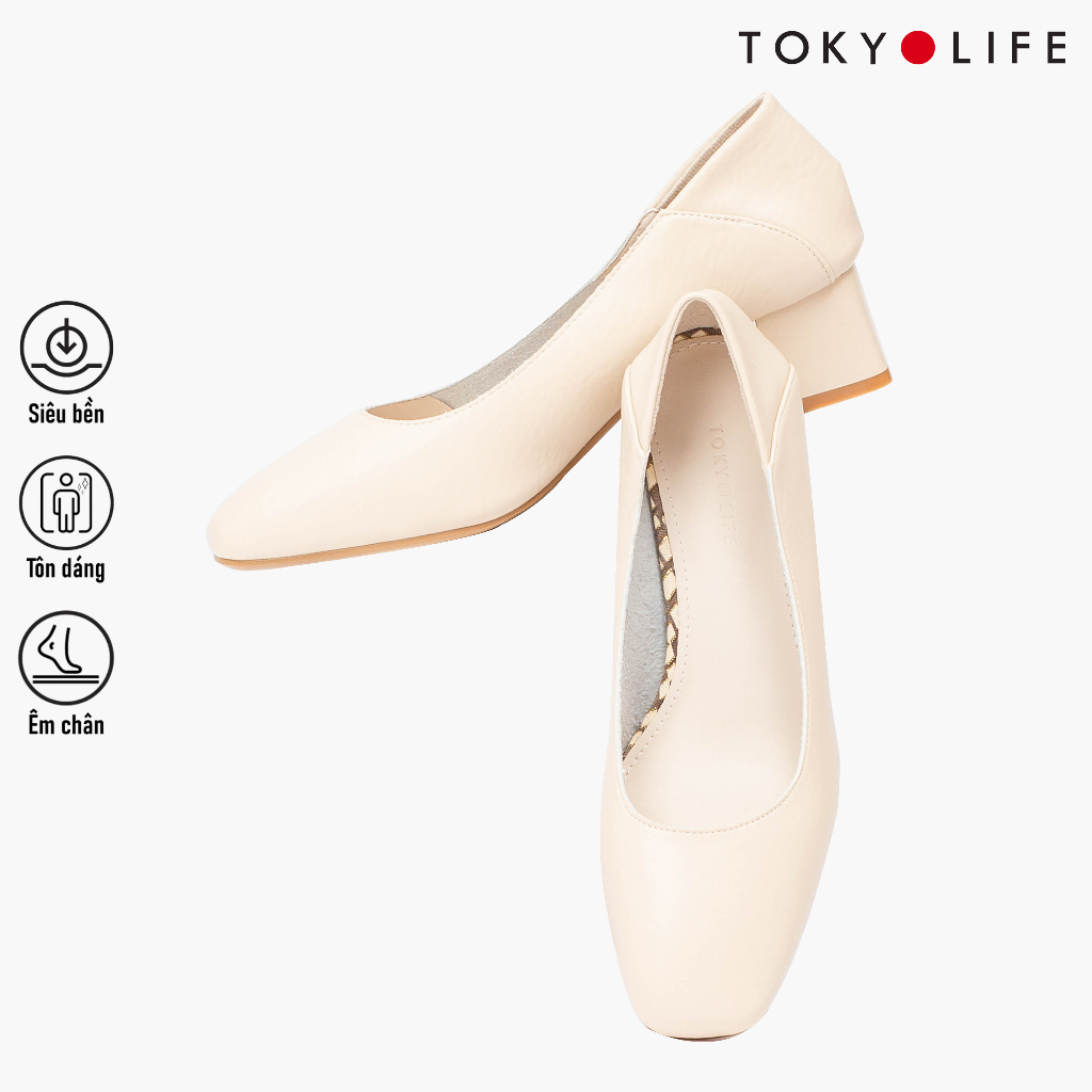 Giày cao gót NỮ thời trang mũi vuông TOKYOLIFE C9SHO632L