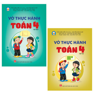Sách combo 2 cuốn - vở thực hành toán 4 bình minh - tập 1 + tập 2