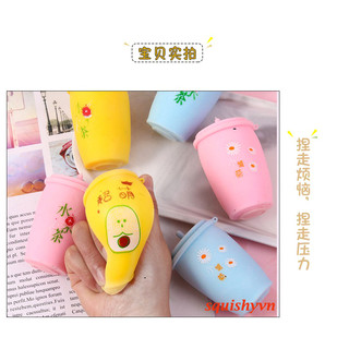 [CÓ VIDEO] ( hàng sẵn ) SquiShy CỐC TRÀ SỮA phát sáng