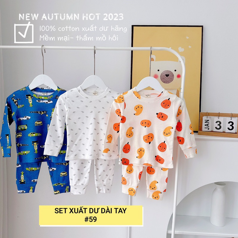 Set 3 bộ dài thu đông hàng xuất dư cho bé trai