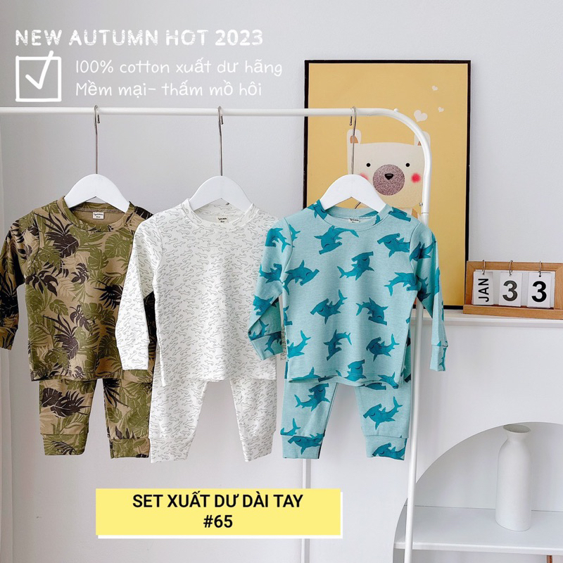 Set 3 bộ dài thu đông hàng xuất dư cho bé trai