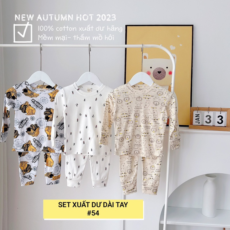 Set 3 bộ dài thu đông hàng xuất dư cho bé trai