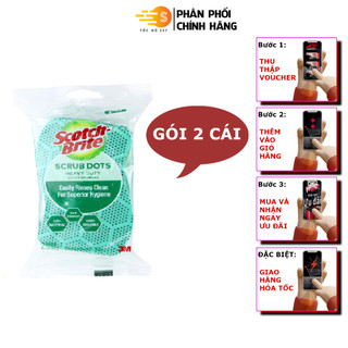 Gói 2 miếng rửa chén hạt nổi siêu sạch Scotch-Brite 3M CR-HNSS-G2