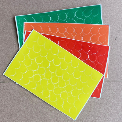 4 Tấm Sticker Tem Nhãn Dán Decal Hình Tròn Màu Size 1cm
