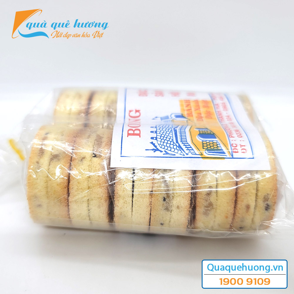 Bánh đậu xanh nướng nhân thịt Bong gói 12 bánh - Đặc sản Hội An