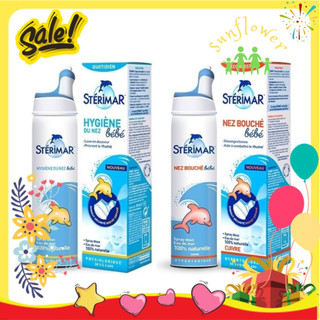 Xịt muối biến cá heo Sterimar màu xanh, màu cam 100ml Pháp