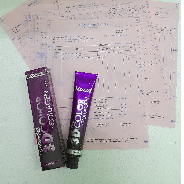 Kem nhuộm màu Lavox Youth color TẶNG Kèm Oxy Trợ Nhuộm lavox tím Collagen 3D hot color trend