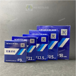 Giấy lọc định lượng newstar, hộp 100 tờ, phi 9cm, 11cm, 12.5cm, 15cm, 18cm thí nghiệm - labhn