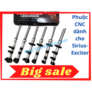 Phuộc nhún ( Giảm xóc ) trước phay CNC dùng cho Wave đĩa / Sirius đĩa / Exciter 135-150