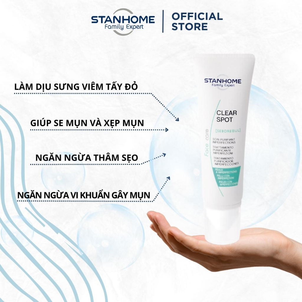 Kem Chấm Mụn Cấp Tốc STANHOME Clear Spot Giảm Sưng Xẹp Mụn Sau 48H Hiệu Quả 10ML