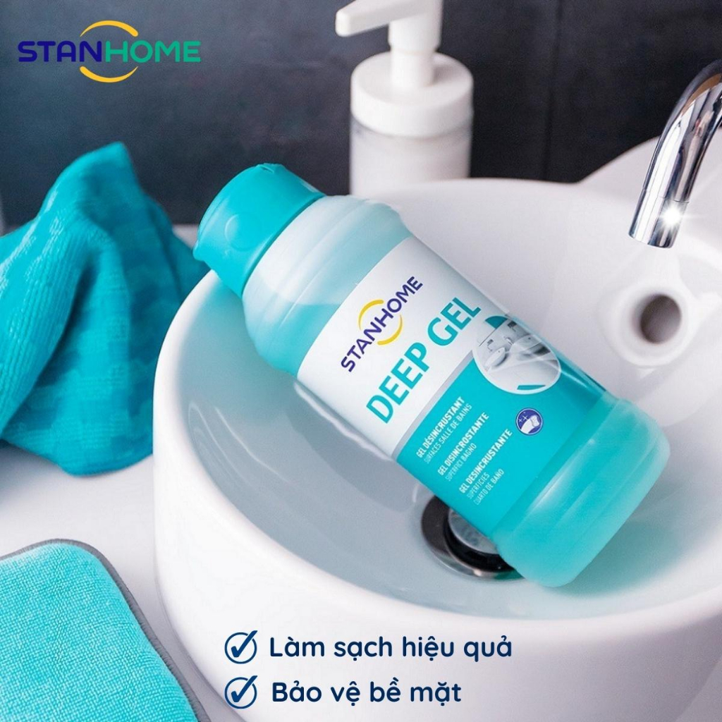 [Phiên Bản Mới] Dung Dịch Tẩy Cặn Canxi Nhà Tắm Đa Năng STANHOME Deep Gel An Toàn Cho Mọi Bề Mặt Phòng Tắm 750ML