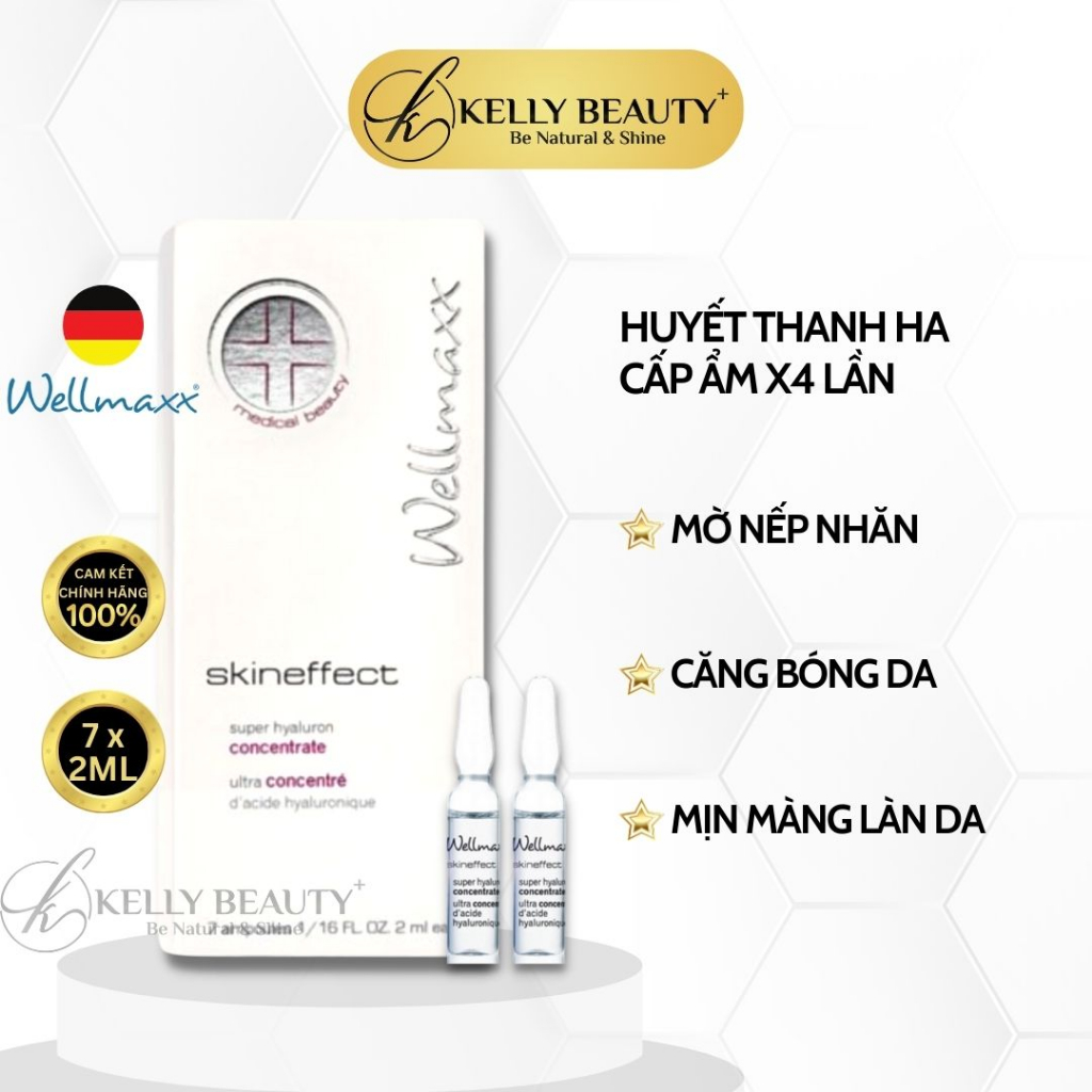 Huyết Thanh Siêu Cấp Ẩm WELLMAXX Super Hyaluron Concentrate - Cấp Ẩm Gấp 4 Lần; Giữ Ẩm Suốt 72 Giờ | Kelly Beauty