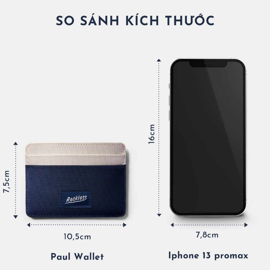 Ví Mini Đựng Thẻ Reckless - Paul Wallet - Vải Polyester kháng nước