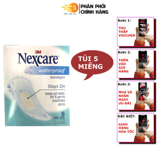 Túi 5 miếng băng keo cá nhân chống thấm nước Nexcare 3M BKCN-CTN