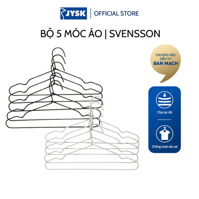 Bộ 5 móc áo | JYSK Svensson | polyester | nhiều màu | R41xC21cm