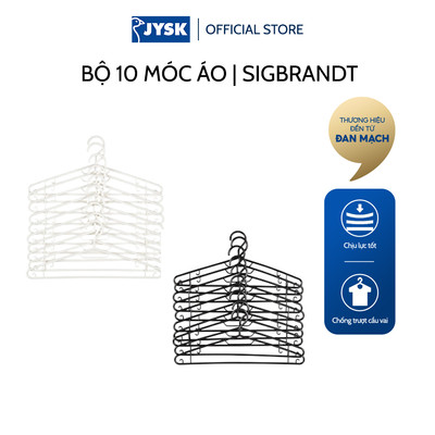 Bộ 10 móc áo | JYSK Sigbrandt | PP | nhiều màu | R41xC18cm