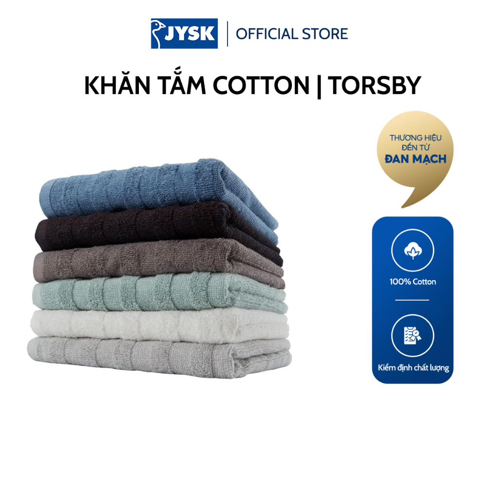 Khăn tắm cotton | JYSK Torsby | R65xD130cm | nhiều màu