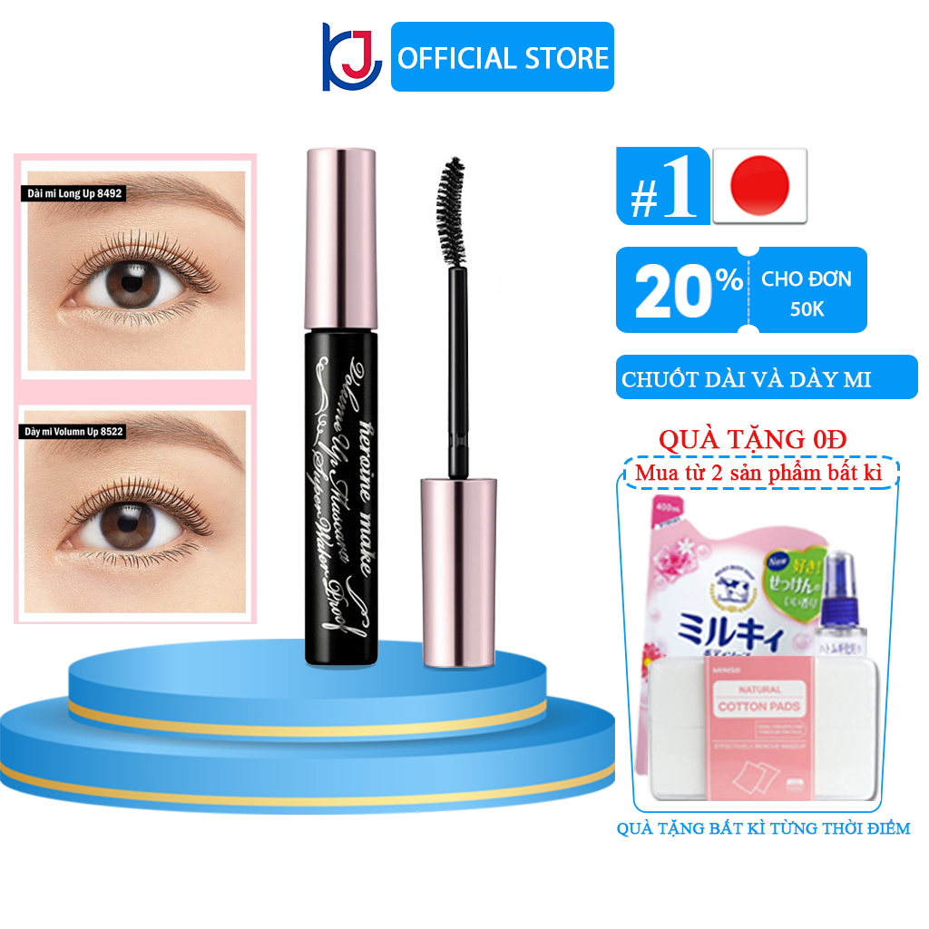 Chuốt mi mascara KissMe Heroine Make Long UP Mascara Super Waterproof nâng mi dài tối đa 6g