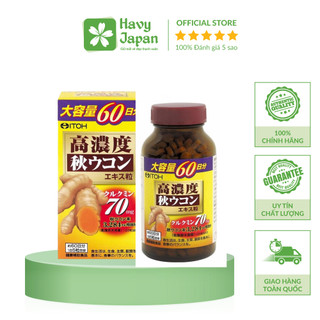  Viên Uống Tinh Chất Nghệ Curcumin Itoh Hỗ Trợ Sức Khỏe Gan 300 Viên Nhật Bản 