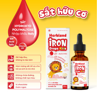 SIRO IRON DROPS KIDS BỔ SUNG SẮT – ADIC FOLIC CHO TRẺ 1 LỌ X 30ML
