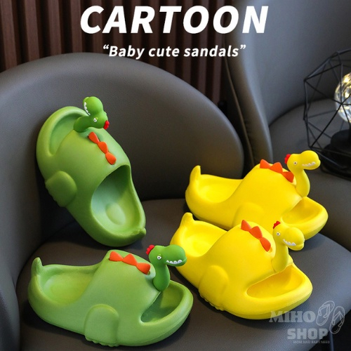 Dép Hình Khủng Long Dễ Thương Cho Mẹ Và Bé ,Dép Bánh Mì Quai Ngang MS777