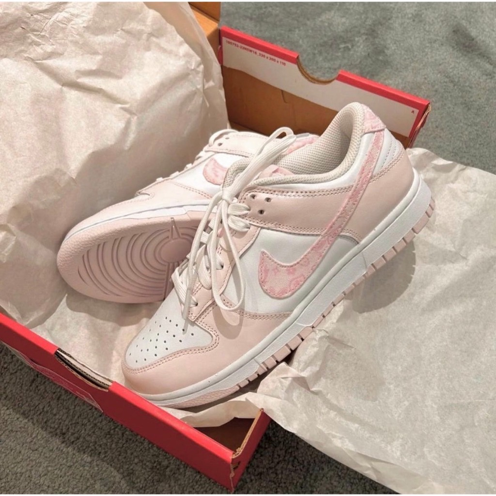 Giày Sneaker Nữ Nike Dunk Low Essential 'Paisley Pack Pink' FD1449-100 màu Hồng Trắng | PiuPiu Authentic