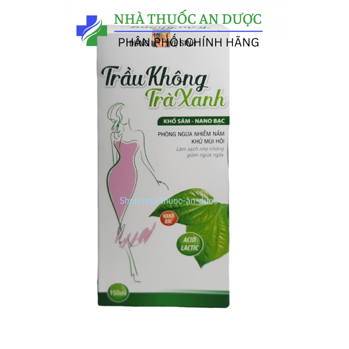 Dung dịch vệ sinh trầu không xanh- khổ sâm, nano bạc, làm sạch, kháng khuẩn, ngăn mùi – Chai 150ml