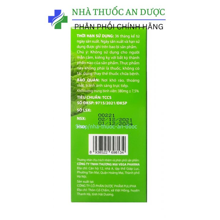 Viên uống Ho Dầu EUCAVAGE với Hàm lượng Tinh Dầu Tràm, Tinh Dầu cao hơn.-100 Viên