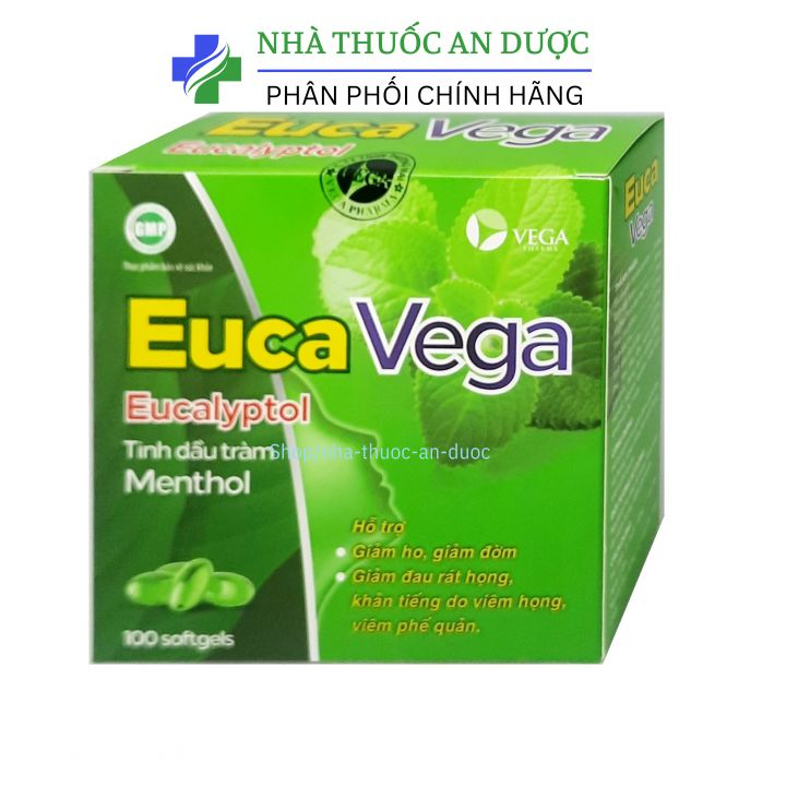 Viên uống Ho Dầu EUCAVAGE với Hàm lượng Tinh Dầu Tràm, Tinh Dầu cao hơn.-100 Viên