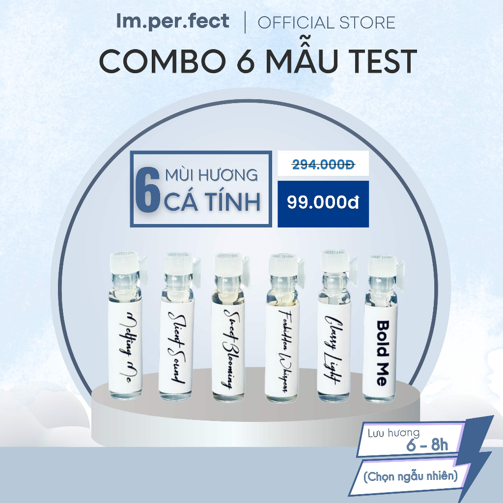 Tinh Dầu Nước Hoa Nữ Im.per.fect - Combo 6 Mẫu Dùng Thử
