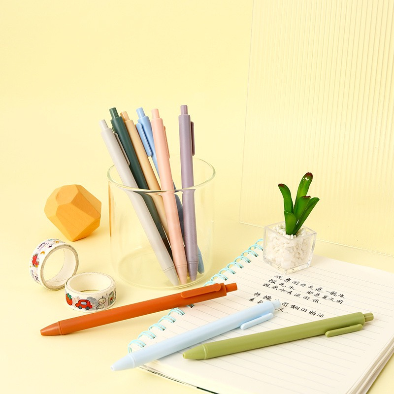 Bút Ngòi Bi - Mực Đen - 0.5mm Màu Pastel - Bút/ Viết Tiện Dụng 14.5cm