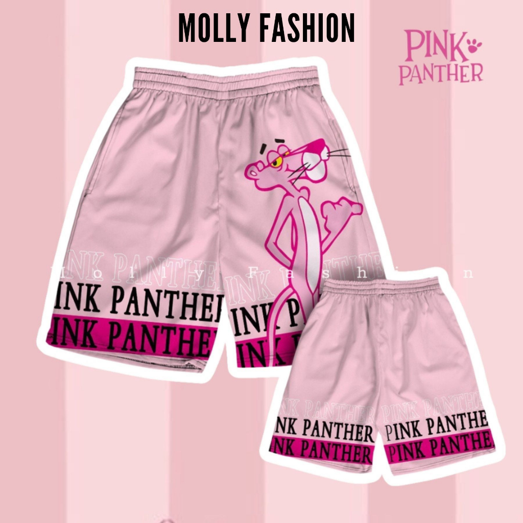 Quần Short hoạt hình CHỮ PANTHER Unisex dành cho nam nữ mặc nhà 38-80kg Molly Fashion