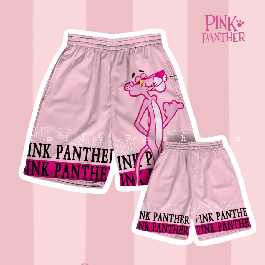 Quần Short hoạt hình CHỮ PANTHER Unisex dành cho nam nữ mặc nhà 38-80kg Molly Fashion