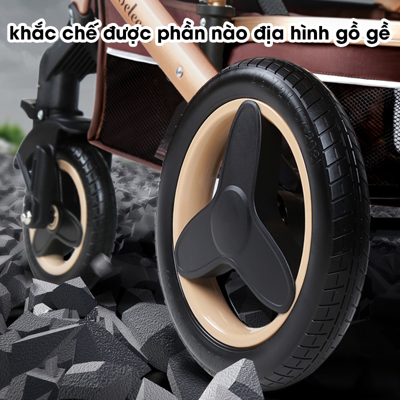 Xe đẩy em bé sơ sinh HAPAIR cao cấp gấp gọn hai chiều đa tính năng cho bé - Bảo hành 3 năm