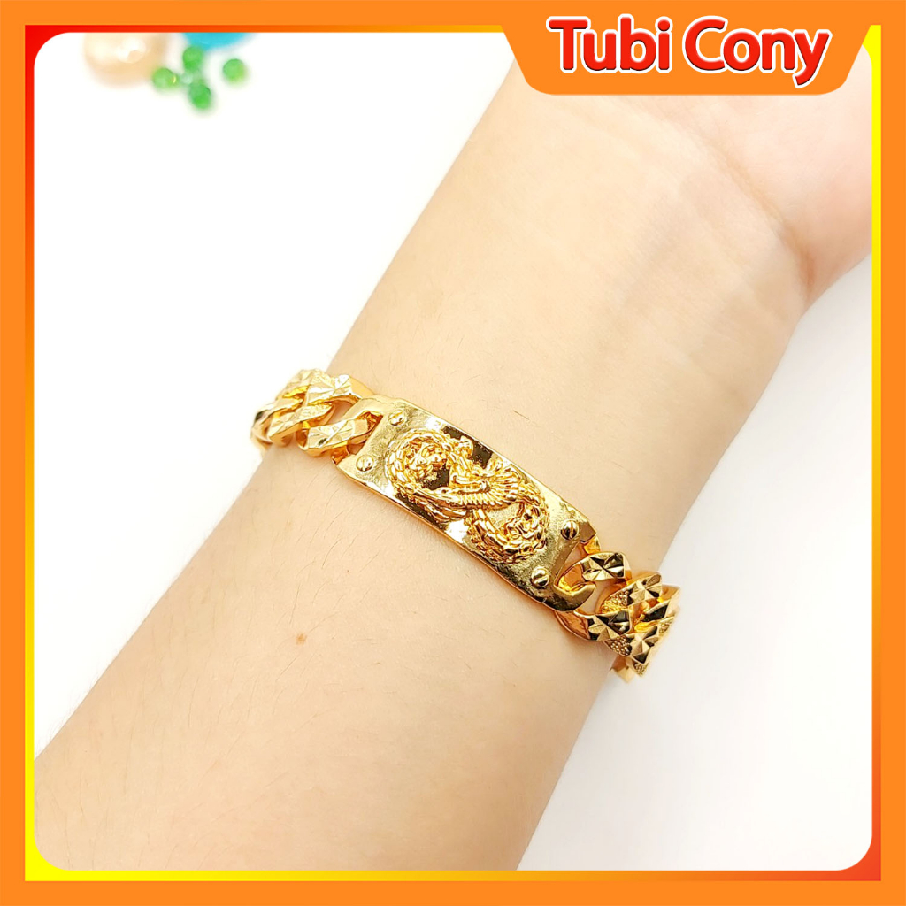 Lắc Rồng Nam Mạ Vàng Loại Bản Trung 166.033.191022 - Bảo hành 03 tháng - Không Đen - Không Dị Ứng