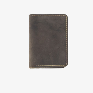 Ví mini nam da sáp ngựa điên P&Q Leather-Da thật-BH 12tháng-Full hộp